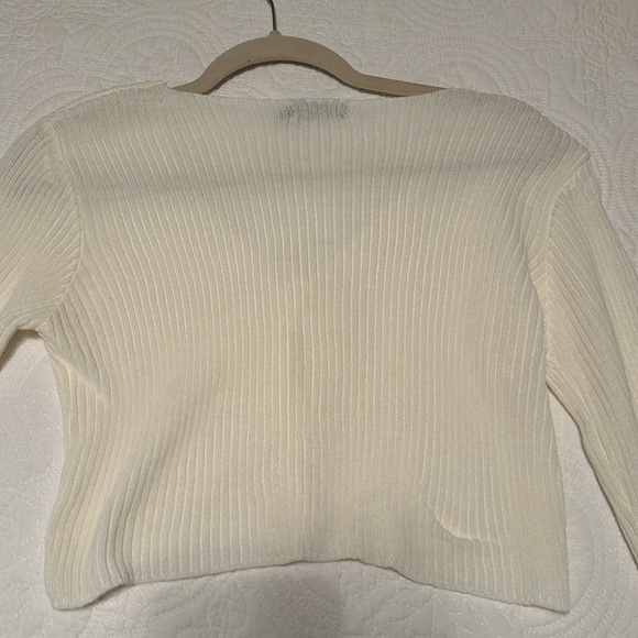 NWOT RARE NastyGal Open Tie Cardigan in Cream Size M - Picture 14 of 16